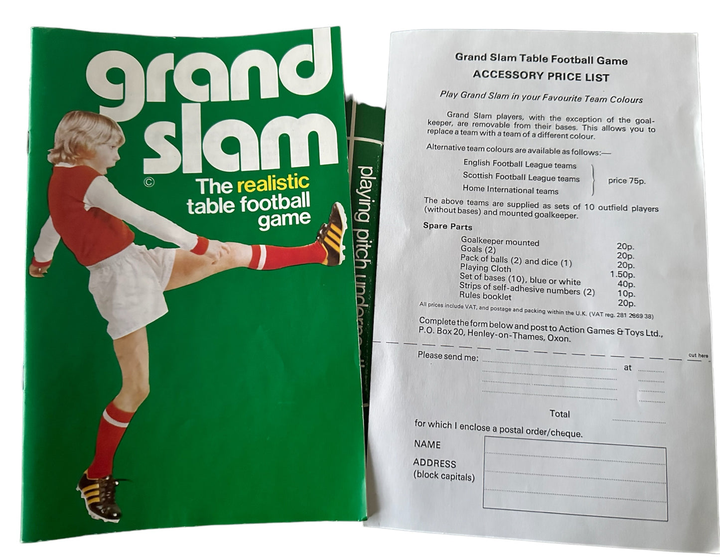 Vintage 1974 Grand Slam - The Realistic Table Football Game - Fantastic Condition 100% Complete In The Original Box