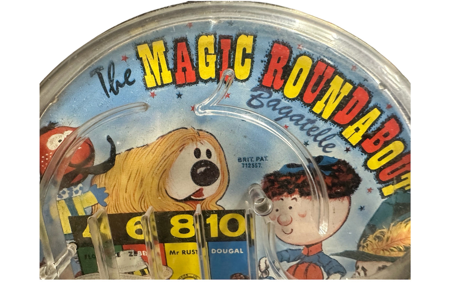 Vintage Louis Marx 1967 The Magic Roundabout Bagatelle Pin Ball Game In Full Working Condition