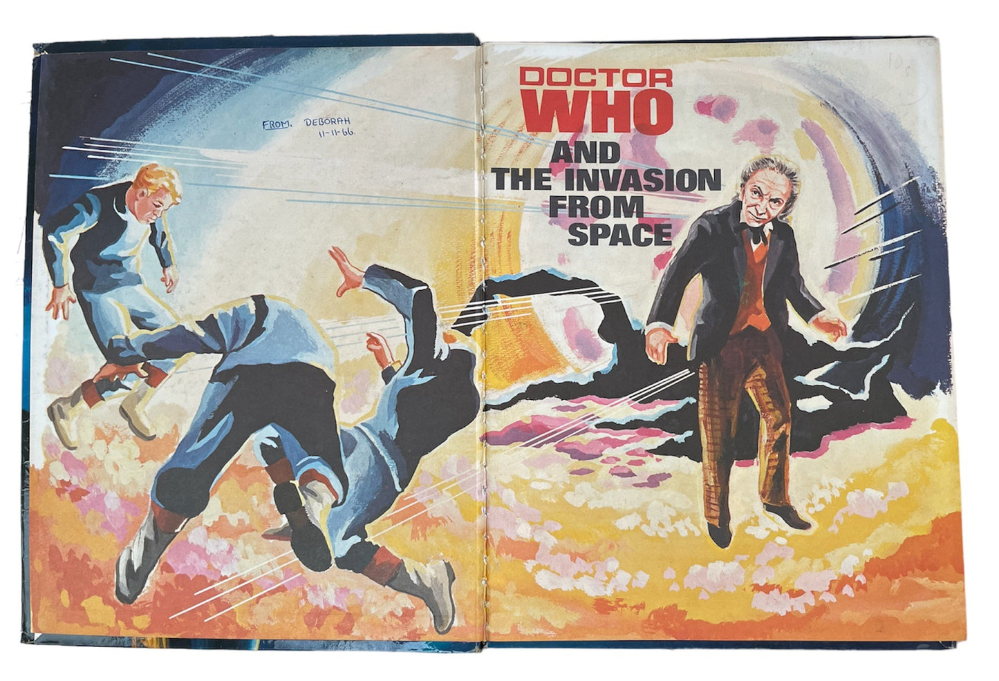 Vintage Doctor Who And The Invasion From Space Annual 1966 William Hartnell as the Dr. - Good Condition Very Rare Hardback Book.