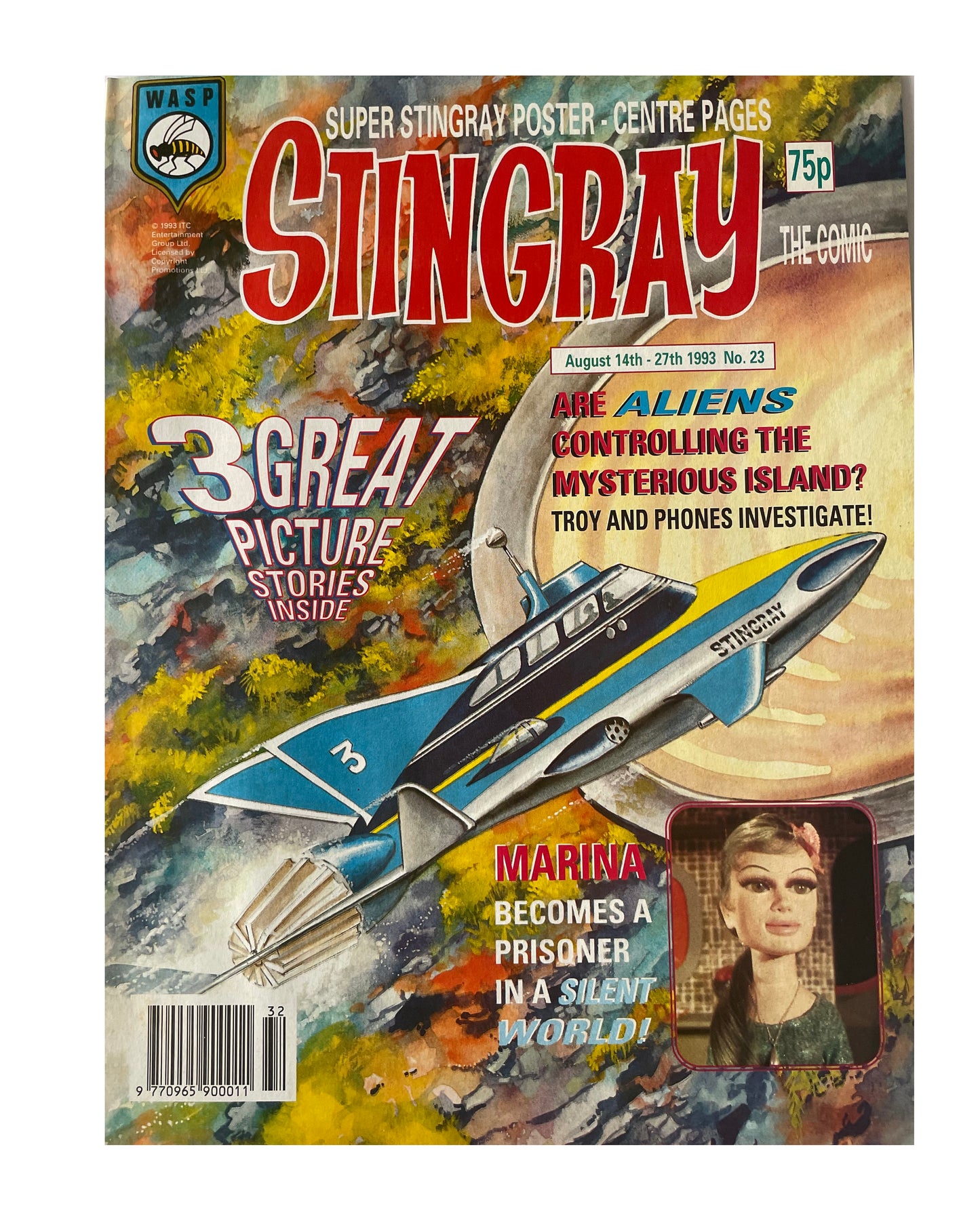 Vintage 1993 Gerry Andersons Stand By For Action... Stingray The Comic Issue No. 23 - August 14th to August 27th - Shop Stock Room Find