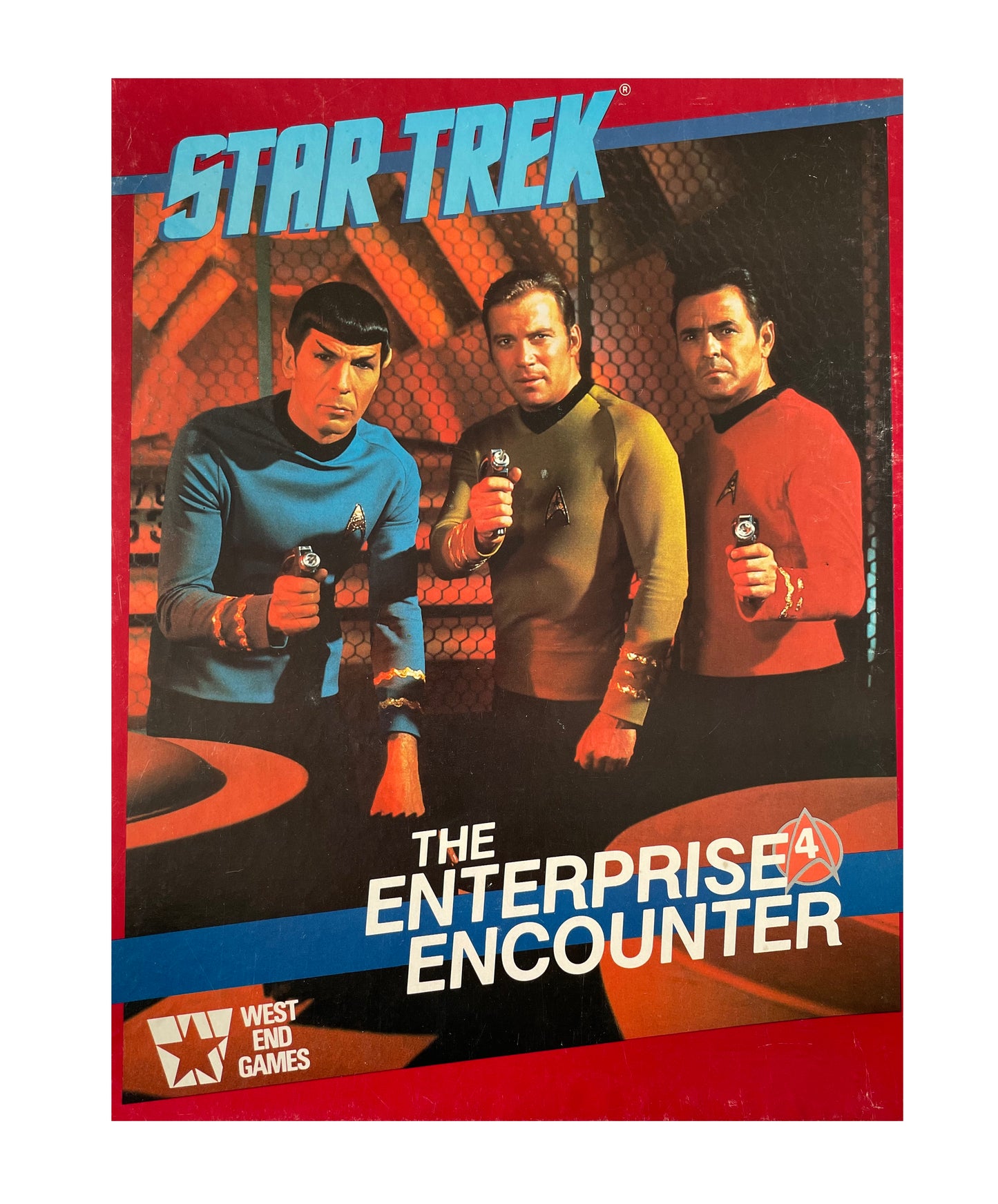 Vintage 1985 Star Trek The Enterprise Encounter Game - An Action Packed Adventure Game Foe 2 - 4 Players By West End Games - 100% Complete In The Original Box