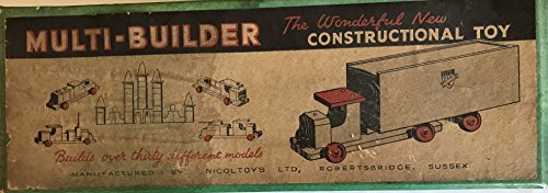 Ultra Rare Vintage 1940's / 1950's Multi-Builder The Wonderful New Constructional Toy Set Number 1 By Nicoltoys Ltd - Unsold Shop Stock Room Find