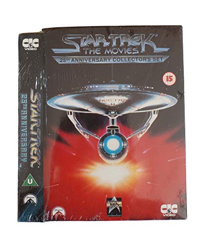 Star Trek Limited Edition 25th Anniversary Five Movie VHS Video Box Set Includes a behind-the-scenes documentary In Collectors Box Factory Sealed Shop Stock Room Find