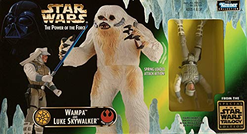 Vintage Star Wars Vintage 1997 The Power Of The Force Wampa And Luke Skywalker In Hoth Gear Action Figure - Brand New Factory Sealed Shop Stock Room Find