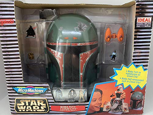 Vintage Ultra Rare Ideal 1997 Star Wars Micro Machines Boba Fett Head / Cloud City Transforming Action Play Set Factory Sealed Shop Stock Room Find