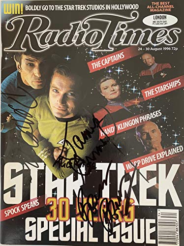Radio Times Star Trek 30 Years Special Issue Vintage 1996 Autographed By James Cromwell, Alice Krige, Brannon Braga & Ronald D Moore