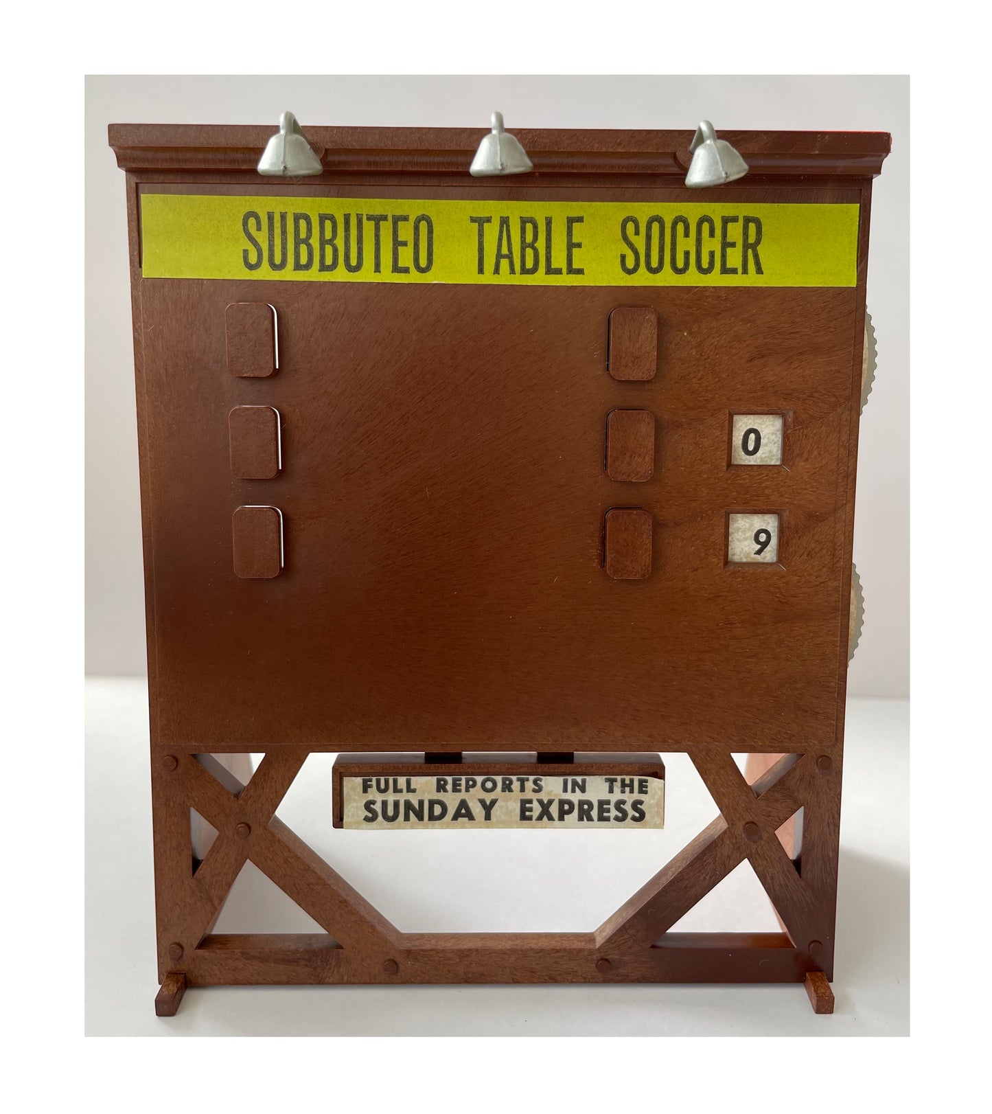 Vintage 1970's Subbuteo Table Soccer Football Game Match Score Recorder Board Set Z Complete With Team Names - Continental Equipment Edition - Fantastic Condition In The Original Box