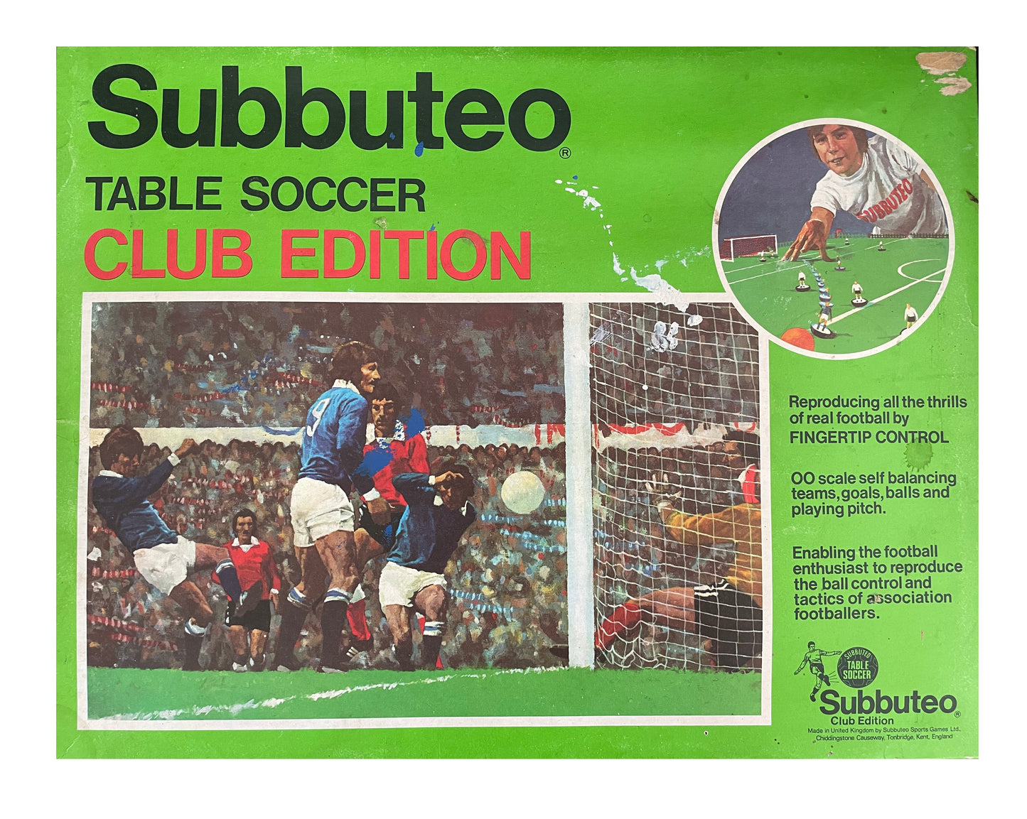 Vintage 1974 Subbuteo Table Soccer Club Edition 100% Complete In The Original Box.