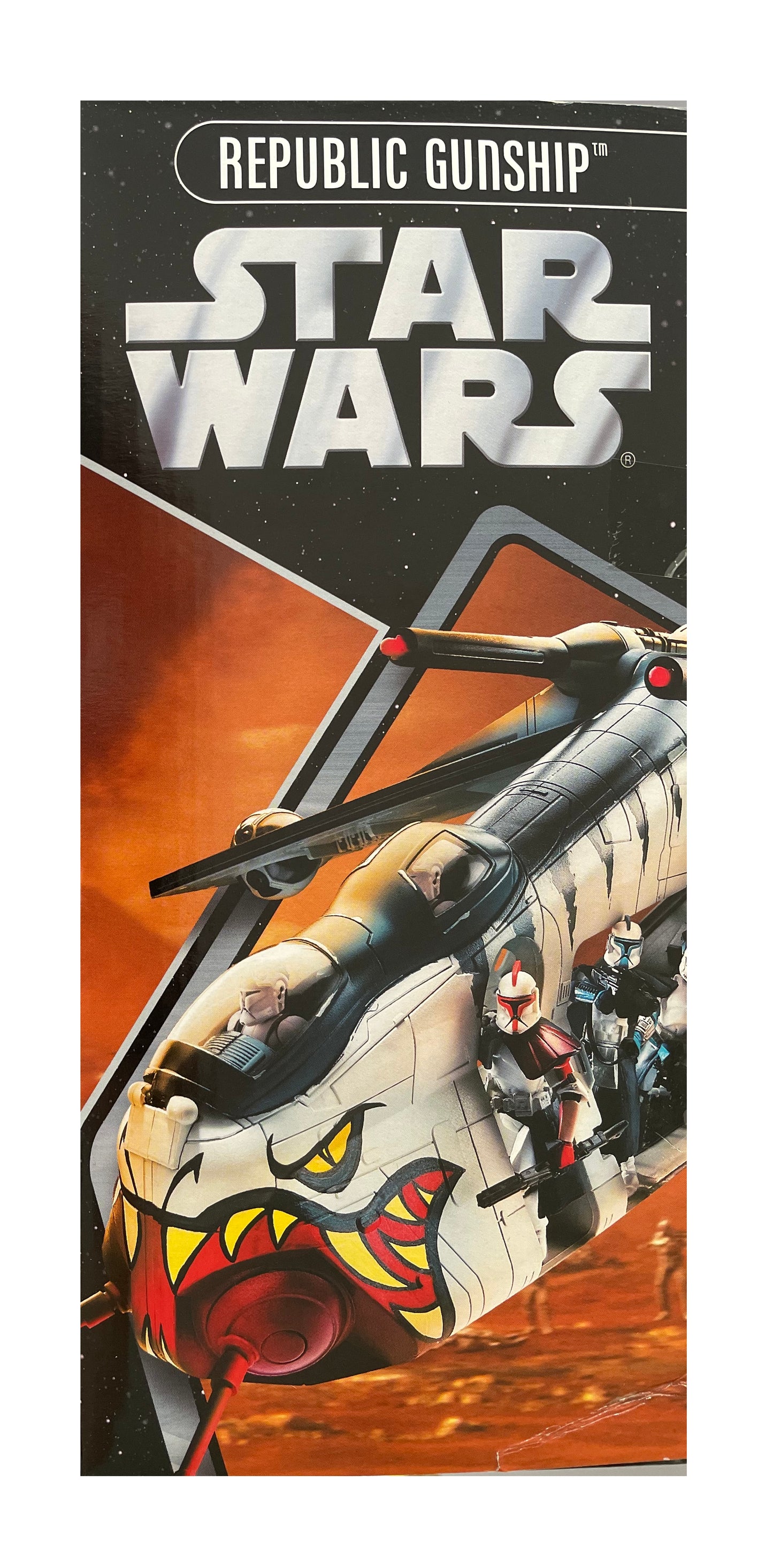 Vintage 2006 Star Wars - The Saga Collection - The Clone Wars - Republic Gunship In Tiger Shark Decoration