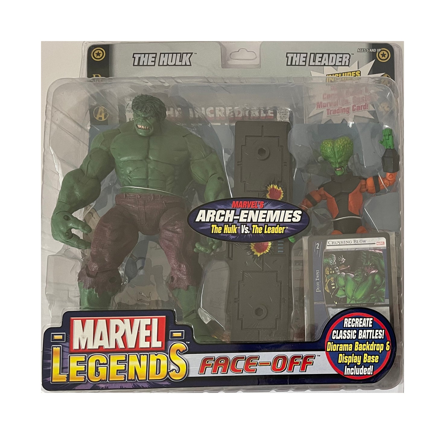 Vintage 2006 Marvel Legends Arch Enemies Face Off Series - The Hulk Vs The Leader Highly Detailed Poseable Action Figure Set 2 Pack