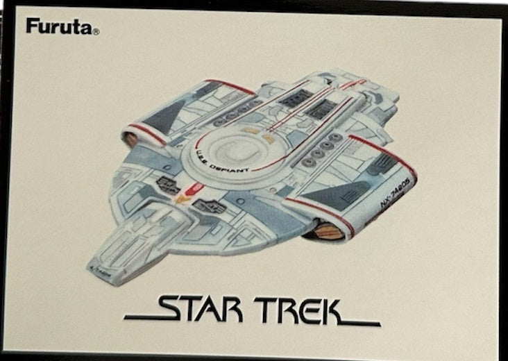 Vintage Star Trek Furuta 2004 Federation Ships And Alien Ships Collection - The USS Defiant NX-74205 - New In Sealed Bag In Original Opened Box