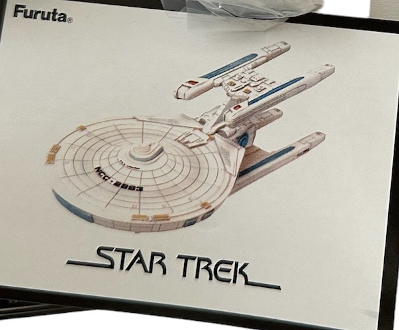 Vintage Star Trek Furuta 2004 Federation Ships And Alien Ships Collection  - USS Stargazer NCC-2893 - New In Sealed Bag In Original Opened Box.