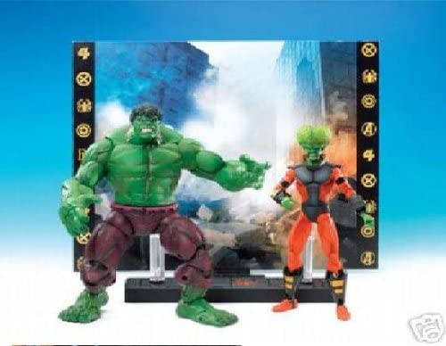 Vintage 2006 Marvel Legends Arch Enemies Face Off Series - The Hulk Vs The Leader Highly Detailed Poseable Action Figure Set 2 Pack