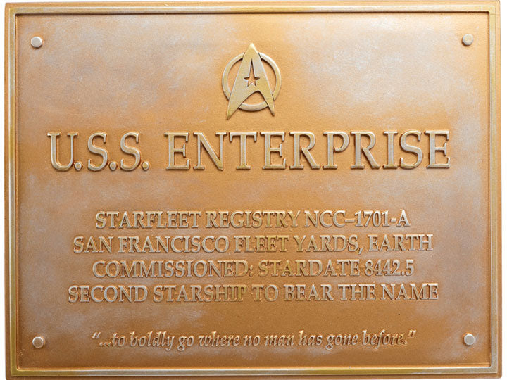 Star Trek The Official Starships Collection - The U.S.S. Enterprise NCC-1701-A Dedication Plaque