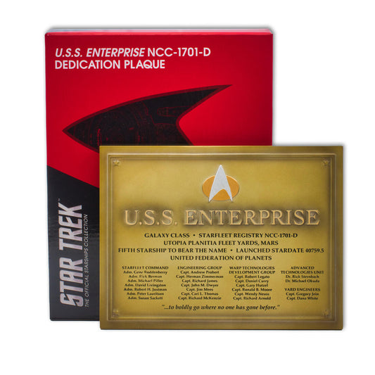 Star Trek The Official Starships Collection - The U.S.S. Enterprise NCC-1701-D Dedication Plaque