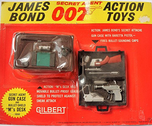 Vintage 1965 James Bond Secret Agent 007 Action Toys - James Bonds Secret Attache Case and M's Desk - Shop Stock Room Find