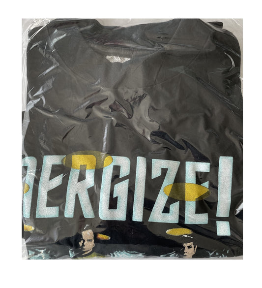 Vintage 1993 The Original Series Energize Star Ship Black T Shirt Size XL - Factory Sealed Stock Room Find