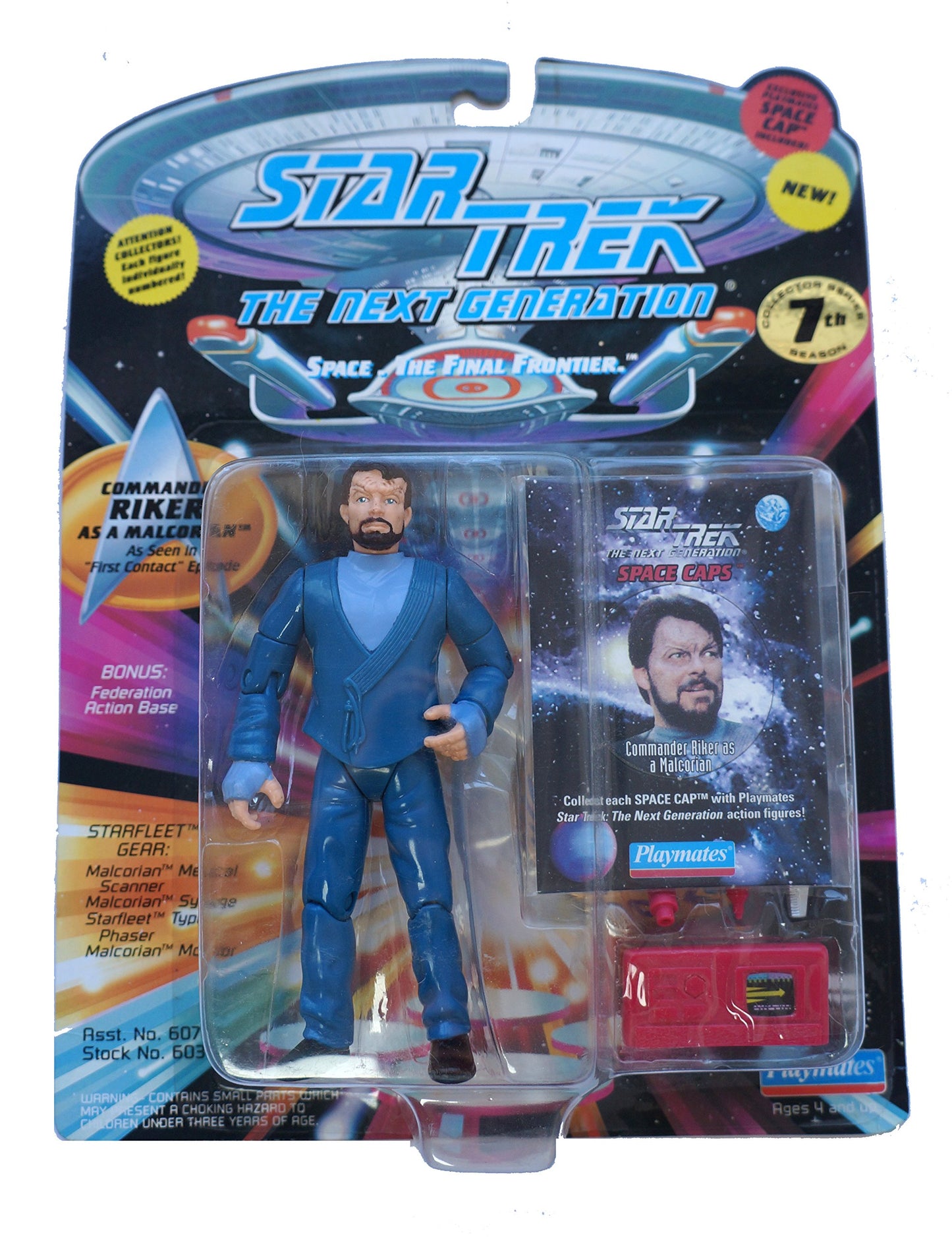 Star Trek The Next Generation Commander Riker As A Malcorian Action Figure - Brand New Factory Sealed Shop Stock Room Find