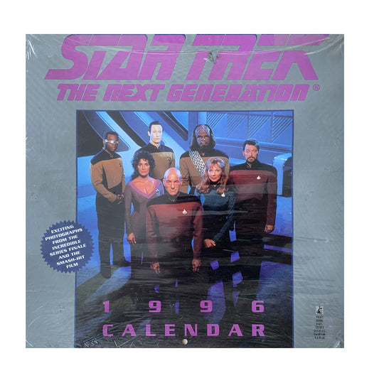 Vintage 1996 Star Trek The Next Generation Wall Calendar - Factory Sealed Shop Stock Room Find