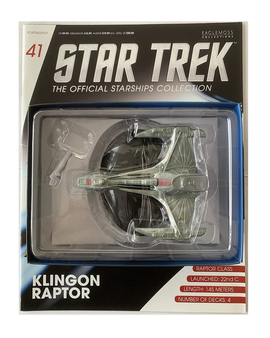 2015 Star Trek The Offical Star Ship Collection Issue Number 41 - The Klingon Raptor Battle Cruiser - By Eaglemoss Brand New Shop Sock Room Find