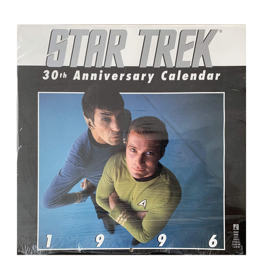 Vintage 1996 Star Trek The Original Series Special 30th Anniversary Wall Calendar - Factory Sealed Shop Stock Room Find