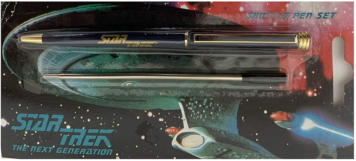 Pen Set Vintage 1995 Star Trek The Next Generation Shuttle Factory Sealed Shop Stock Room Find