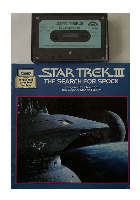 Vintage 1984 Star Trek III The Search For Spock 24 Page Read Along Book and Audio Cassette Tape Set - Former Shop Stock