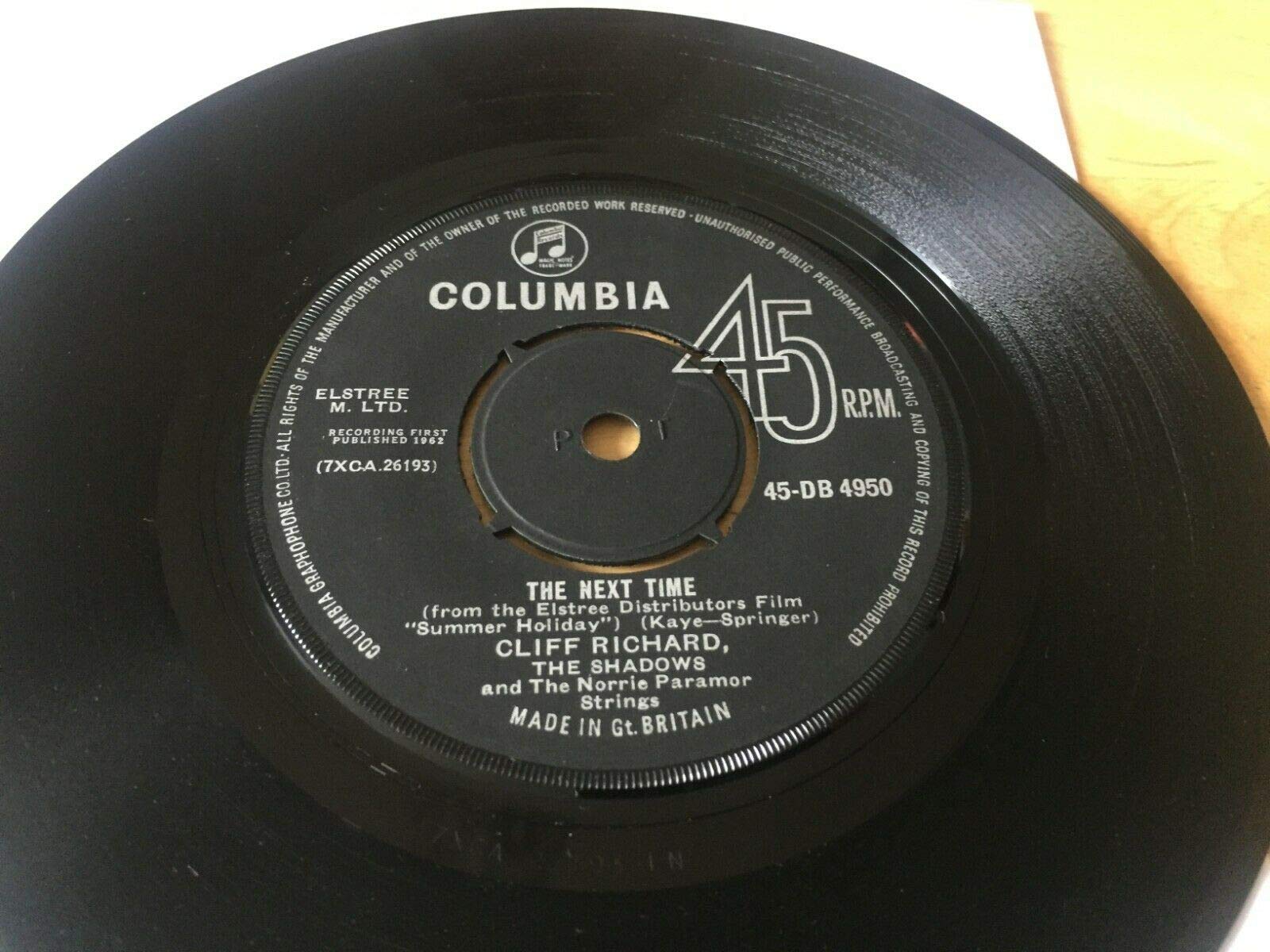 Cliff Richard A.Side Bachelor Boy B.Side The Next Time Colombia