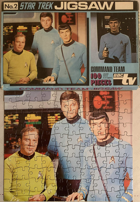 Vintage Star Trek 1972 Pleasure Products Jigsaw Puzzle Number 2 The Command Team Jigsaw In The Original Box