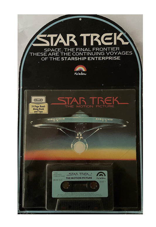 Vintage 1982 Star Trek The Motion Picture 24 Page Read Along Book and Audio Cassette Tape Set - Factory Sealed Shop Stock Room Find