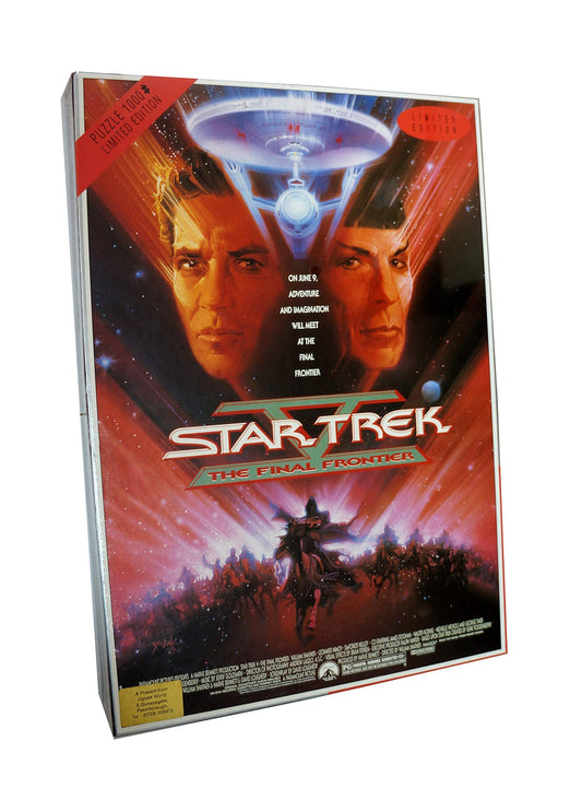 Vintage 1993 Star Trek V The Final Frontier Limited Edition 1000 Piece Jigsaw Puzzle Of The Movie Poster By King 1993 - Brand New Factory Sealed Shop Stock Room Find