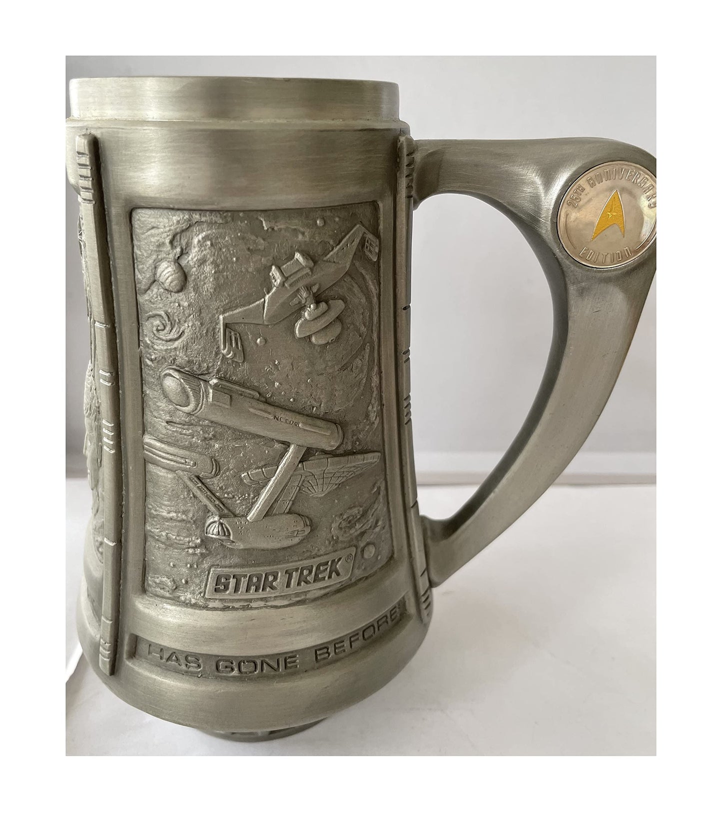 Vintage 1991 Franklin Mint - The Official Star Trek The Original Series 25th Anniversary Pewter Tankard - Shop Stock Room Find