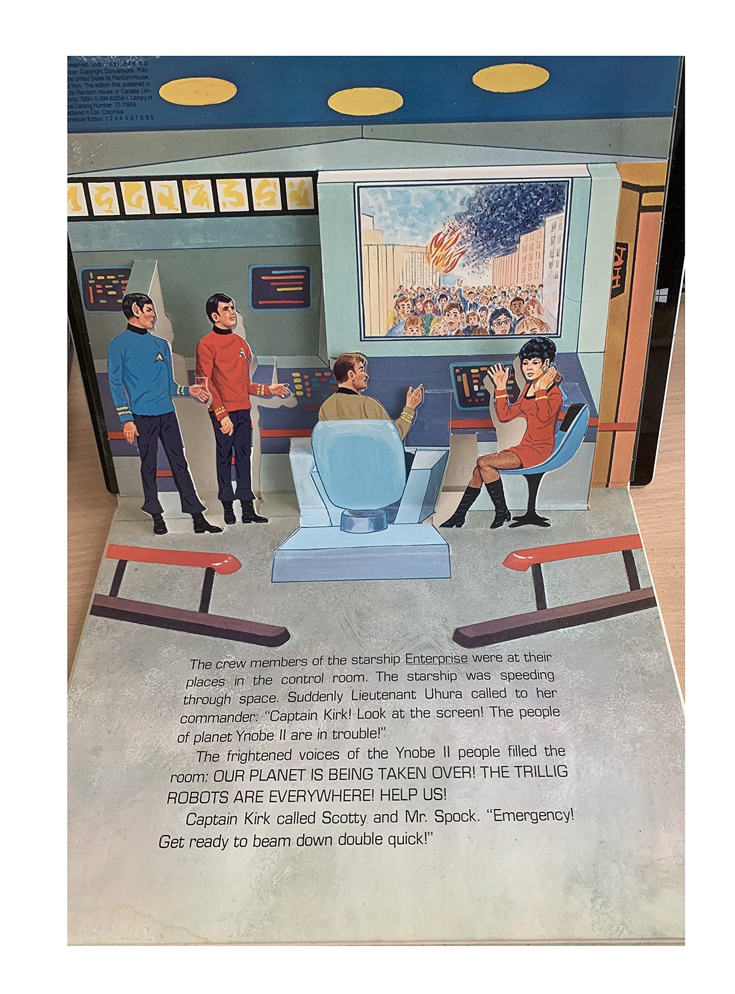 Vintage 1977 Star Trek Pop-Up Trillions Of Trilligs Hardback Book