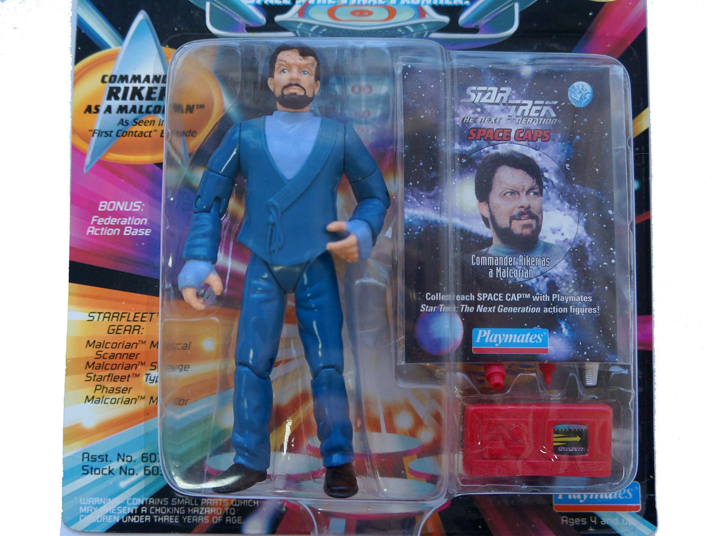 Star Trek The Next Generation Commander Riker As A Malcorian Action Figure - Brand New Factory Sealed Shop Stock Room Find