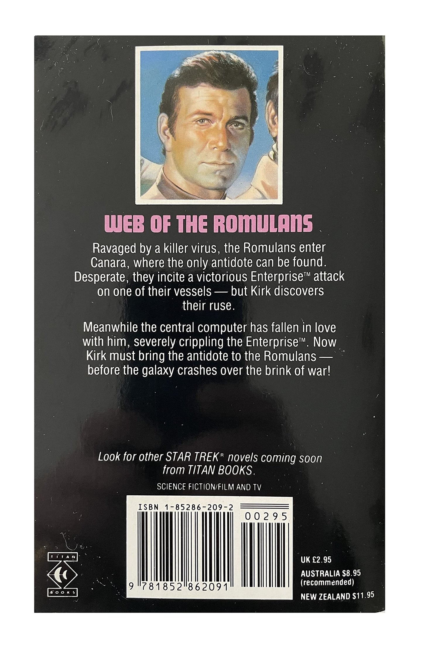 Vintage 1989 The New Star Trek Novel - Web Of The Romulans - Paperback Book - By M.S. Murdock- Shop Stock Room Find