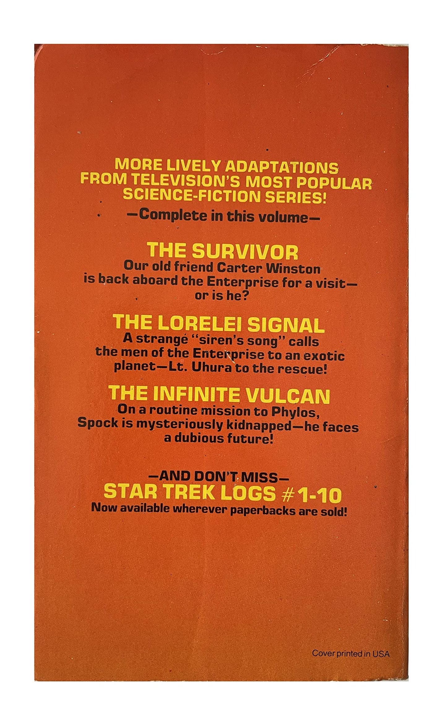 Vintage 1979 Star Trek Log Two - Adapted From The Animated TV Series - Paperback Book - By Alan Dean Foster