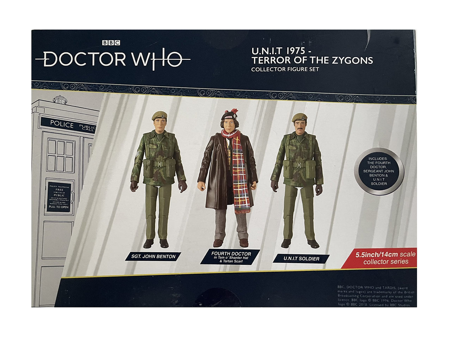 Dr Doctor Who UNIT 1975 The Terror Of The Zygons Collector Action Figure set - Brand New Factory Sealed