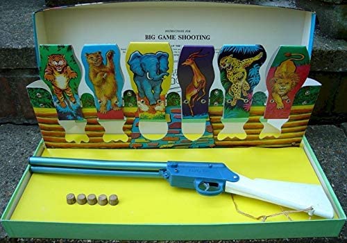 Vintage 1970s Chad Valley Big Game Wild Animal Target Shooting Game - In The Original Box