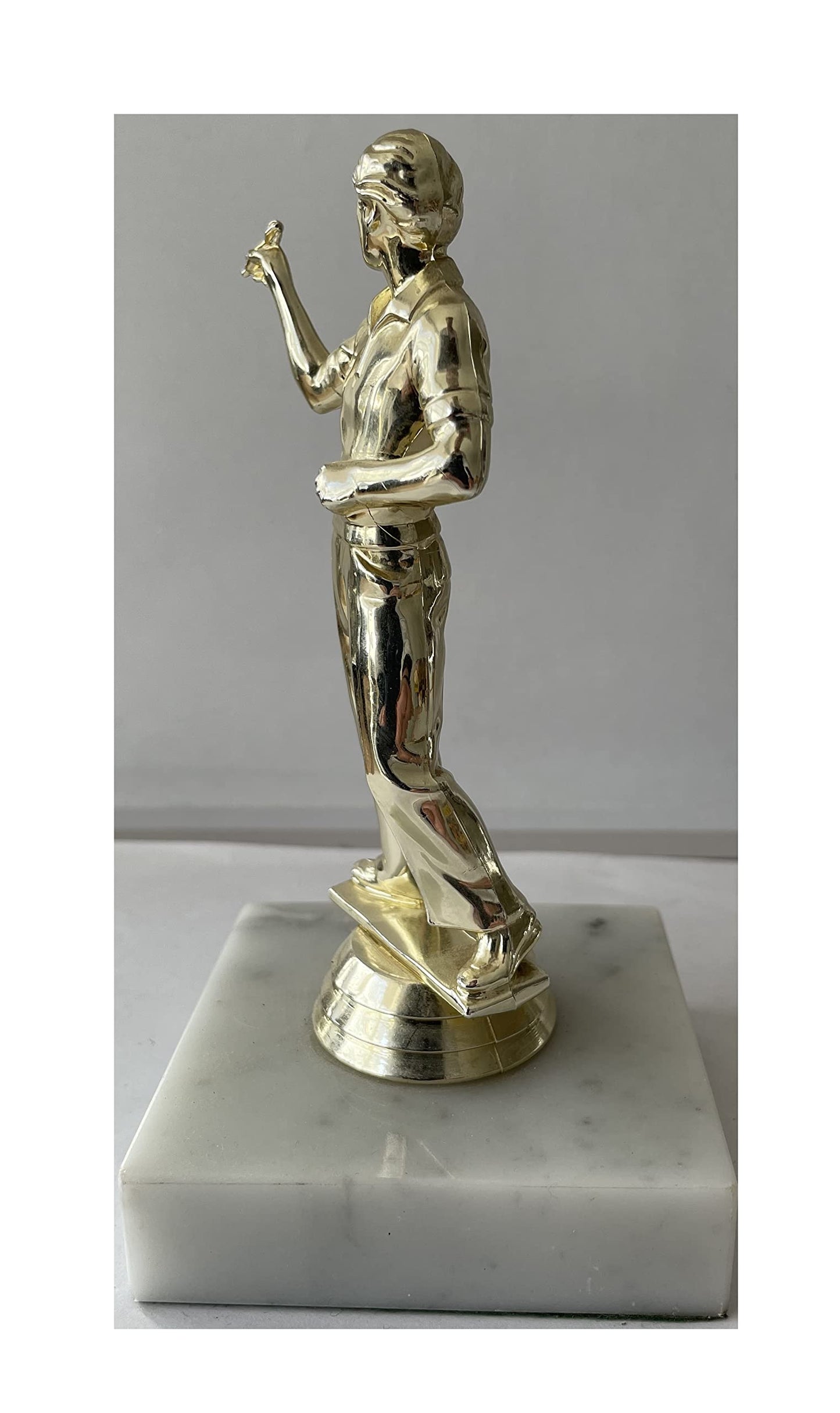 Vintage 1970's Darts Champion Winners Trophie On Marble Base