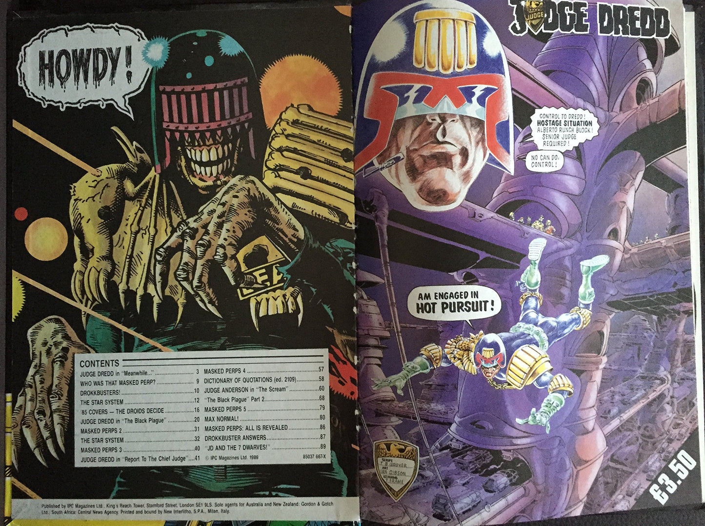 Vintage Judge Dredd Annual 1987- Shop Stock Room Find