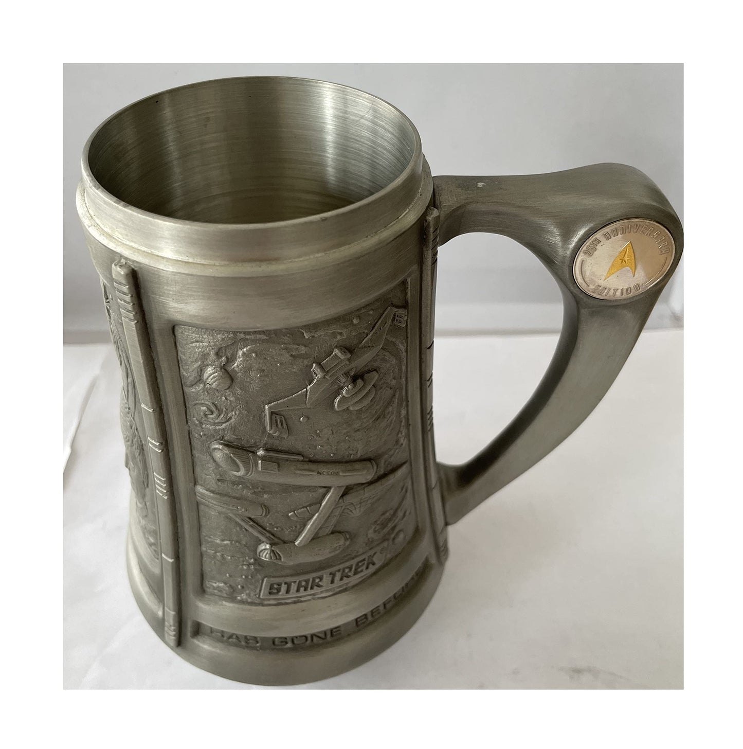 Vintage 1991 Franklin Mint - The Official Star Trek The Original Series 25th Anniversary Pewter Tankard - Shop Stock Room Find