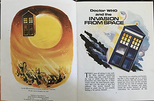 Vintage Doctor Who And The Invasion From Space Annual 1966 William Hartnell as the Dr. - Fantastic Condition Very Rare Hardback Book.