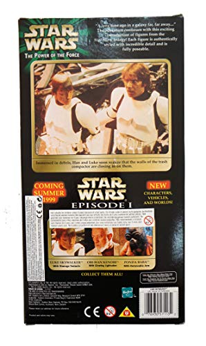 Vintage 1998 Star Wars The Power Of The Force Luke Skywalker In Stormtrooper Outfit with Dianoga Tentacle 12 Inch Fully Poseable Action Figure - Factory Sealed Shop Stock Room Find