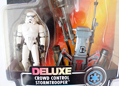 Vintage 1995 Star Wars Galactic Empire Deluxe Crowd Control Stormtrooper Action Figure