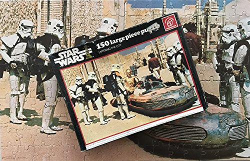 Vintage Star Wars Entering The City On Tatooine 150 Large Piece Fully Interlocking Jigsaw Puzzle Complete And Boxed …