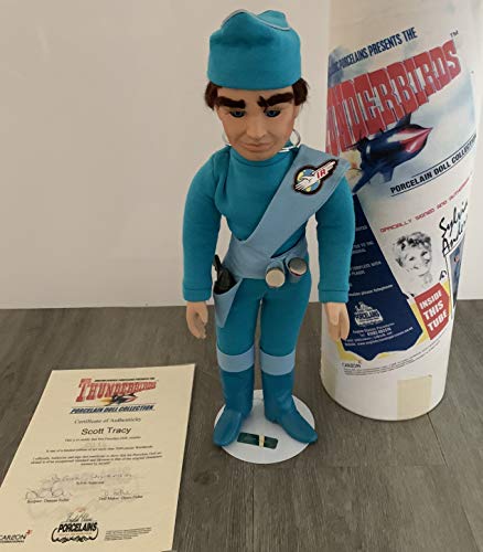 Thunderbirds Gerry Andersons English Classic Porcelains 21 Inch Scott Tracy 1 Pilot Porcelain Doll Collection Offically Signed And Authorized By Sylvia Anderson Limited Edition, 2005 Release …