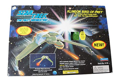 Vintage Playmates 1995 Star Trek The Next Generation Collectors Edition Electronic Klingon Bird Of Prey Replica Model Space Ship - Brand New Factory Sealed Shop Stock Room Find