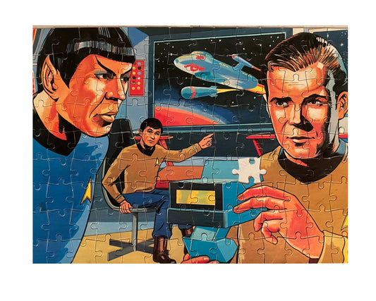 Vintage Star Trek Vintage 1973 U.K. Release Whitman 125 Large Piece Jigsaw Puzzle Number 7409 The Bridge Of The USS Enterprise - In The Original Box