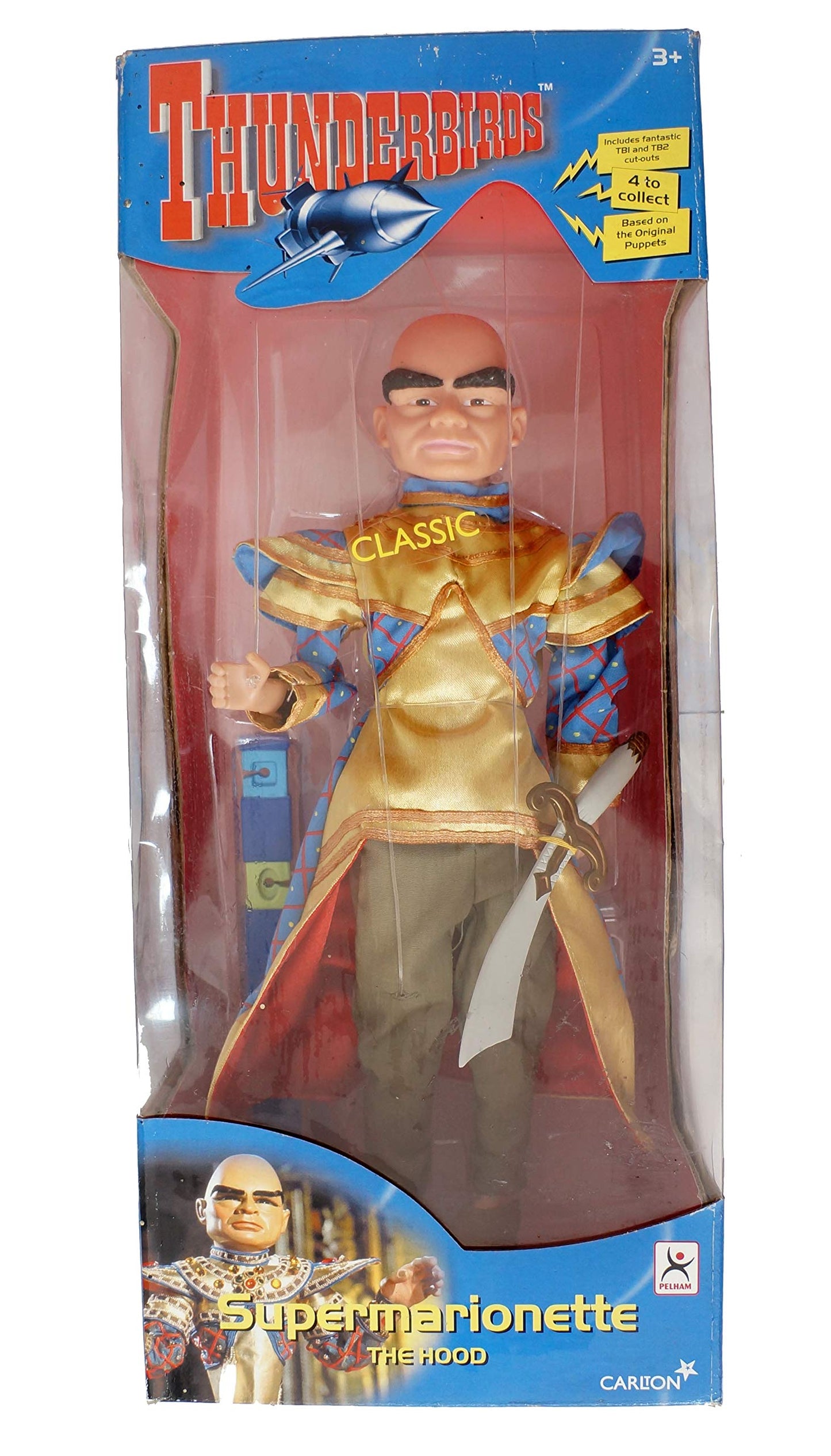 Vintage 1999 Gerry Andersons Thunderbirds Vintage The Hood 12 Inch Supermarionette Pelham String Puppet - Brand New Factory Sealed Shop Stock Room Find