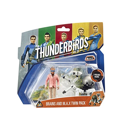 Gerry Andersons - Thunderbirds Are Go - Brains And M.A.X Action Figure Twin Pack - Factory Sealed Shop Stock Room Find